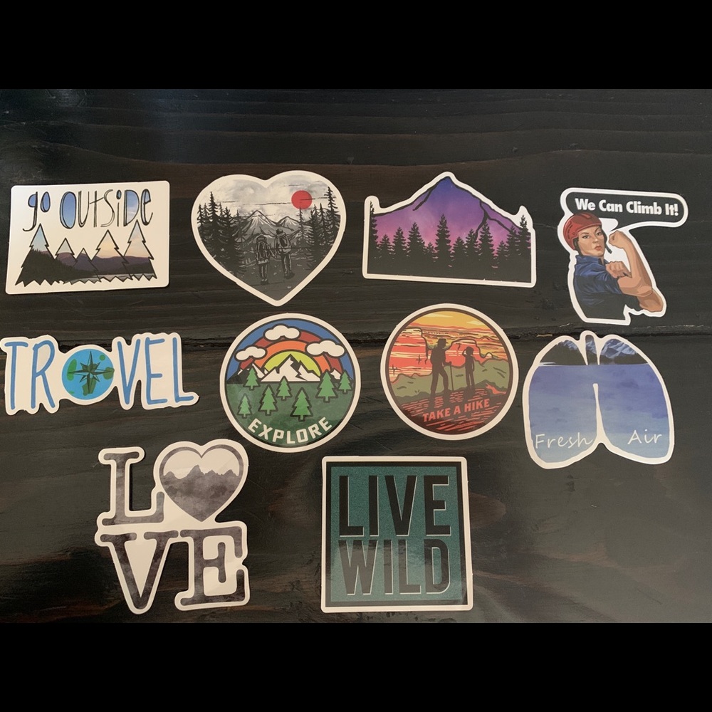 10 outdoor adventure explore stickers